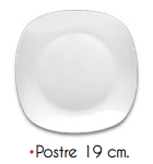 Plato Postre Semicuadrado